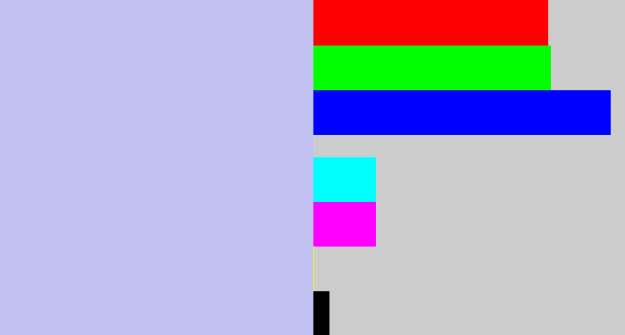 Hex color #c0c1f1 - light periwinkle