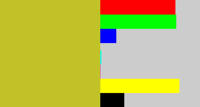 Hex color #c0c228 - puke yellow