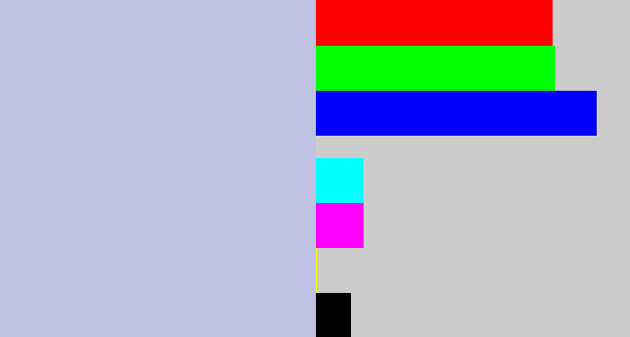 Hex color #c0c2e3 - light blue grey