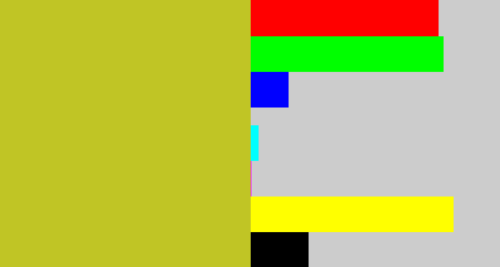 Hex color #c0c525 - puke yellow