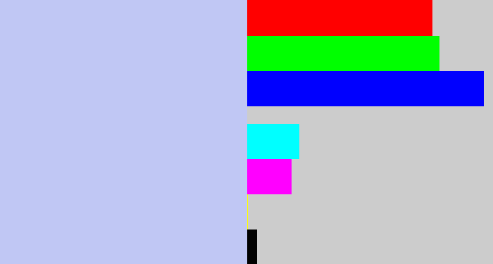 Hex color #c0c7f4 - light periwinkle