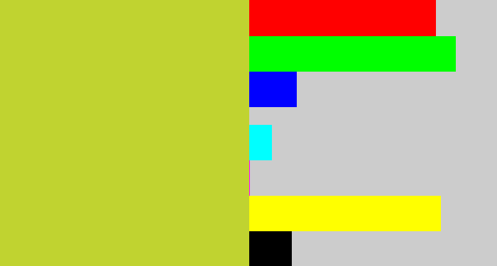 Hex color #c0d330 - sickly yellow