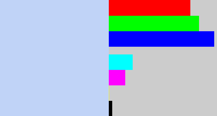 Hex color #c0d3f7 - light periwinkle