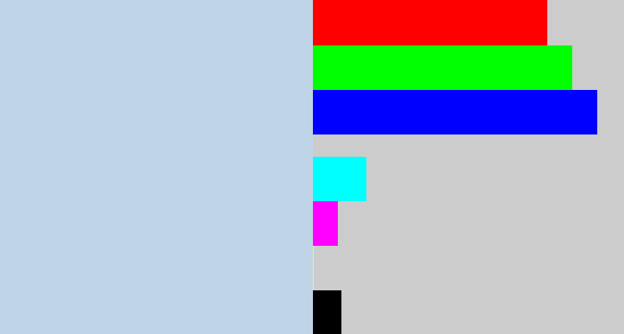 Hex color #c0d4e7 - light blue grey