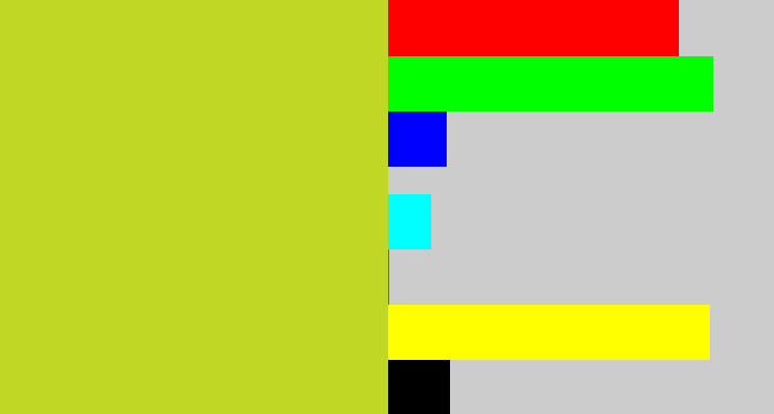 Hex color #c0d725 - sickly yellow