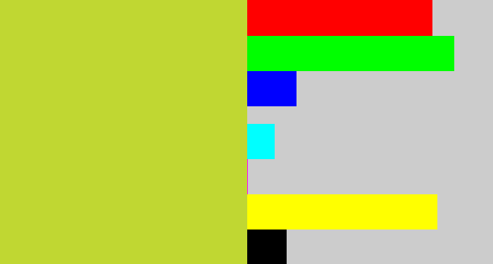 Hex color #c0d732 - sickly yellow