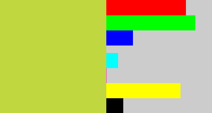 Hex color #c0d740 - sickly yellow