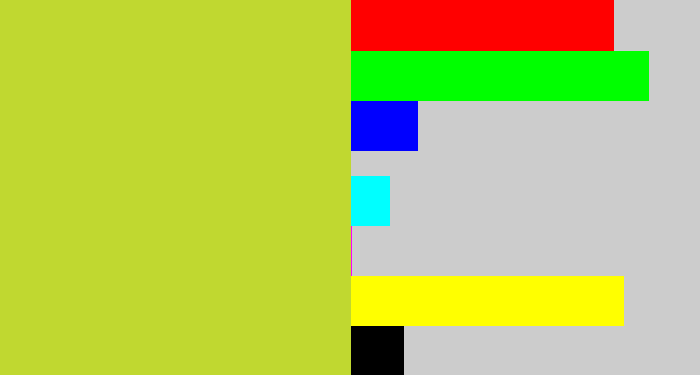 Hex color #c0d830 - sickly yellow
