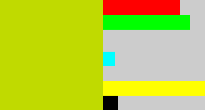 Hex color #c0da00 - green/yellow
