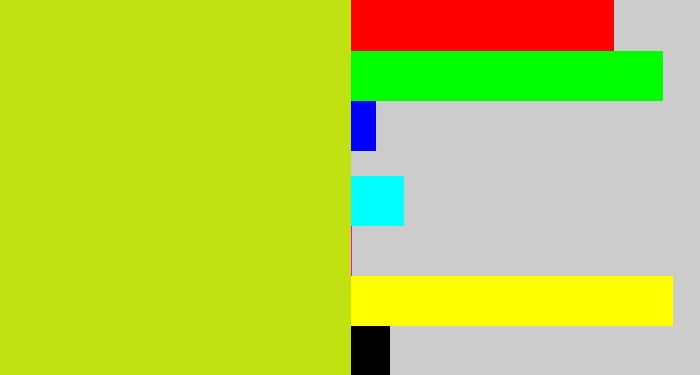 Hex color #c0e213 - yellowish green