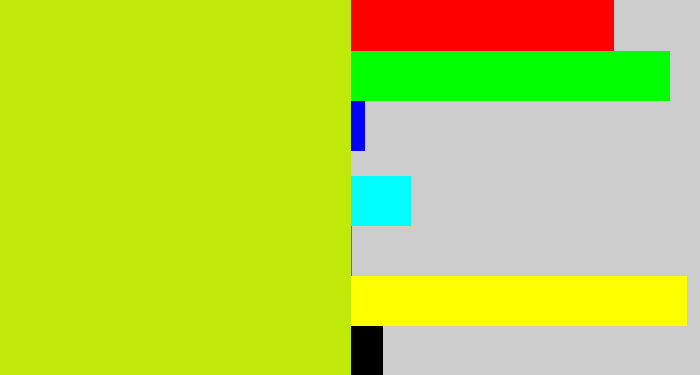 Hex color #c0e809 - chartreuse