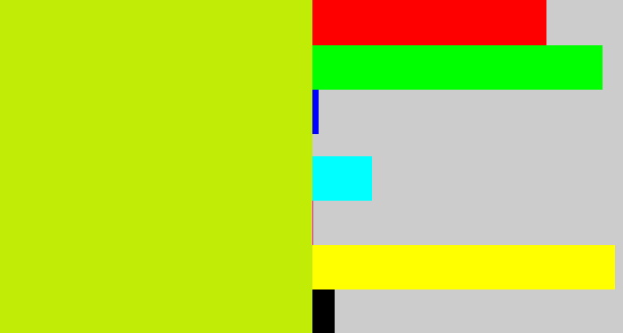Hex color #c0ec06 - chartreuse