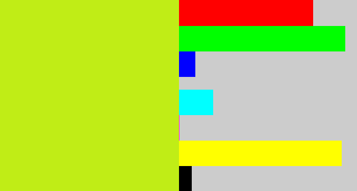 Hex color #c0ed16 - yellowgreen
