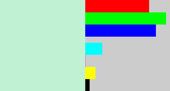 Hex color #c0f1d3 - pale turquoise