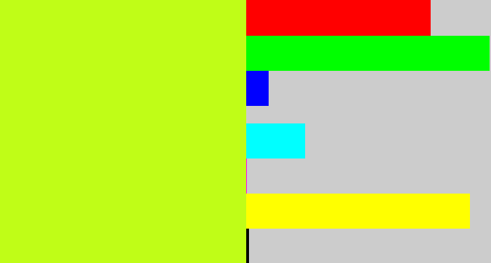 Hex color #c0fd17 - yellowgreen