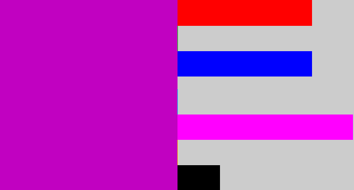 Hex color #c101c1 - vibrant purple