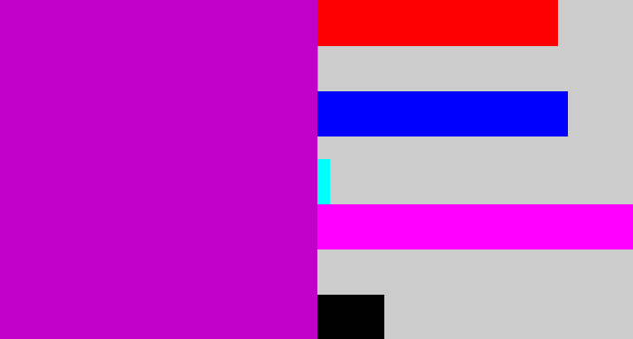 Hex color #c101c9 - vibrant purple