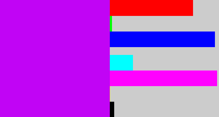 Hex color #c104f5 - bright purple