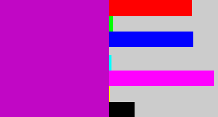 Hex color #c107c5 - vibrant purple