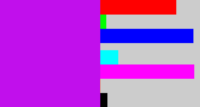 Hex color #c10fec - neon purple