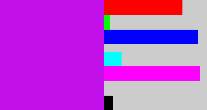 Hex color #c110e9 - neon purple