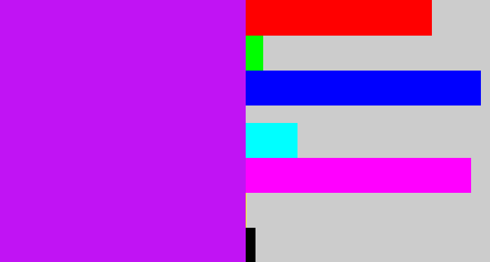 Hex color #c113f4 - neon purple