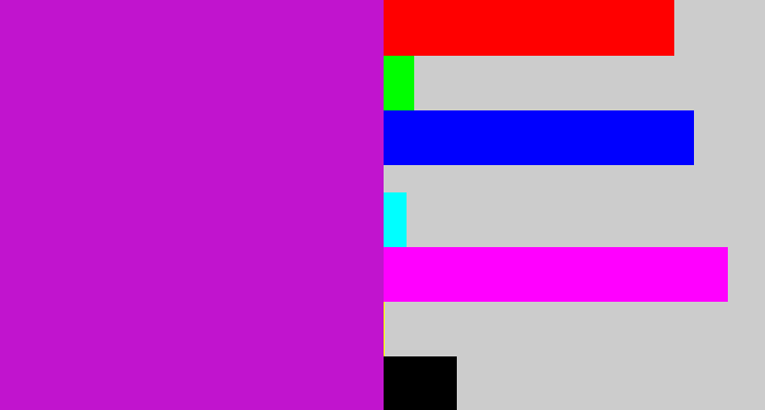 Hex color #c114ce - vibrant purple