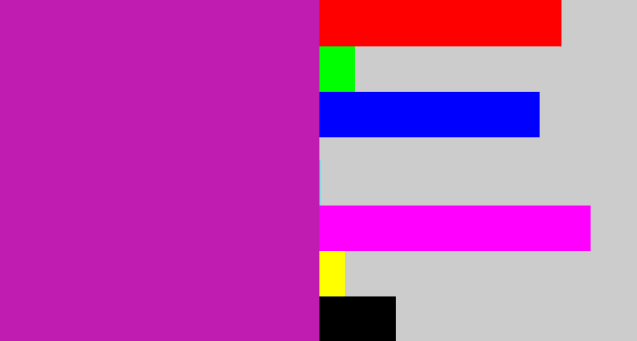 Hex color #c11cb1 - barney