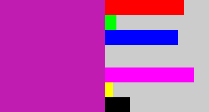 Hex color #c11cb2 - barney
