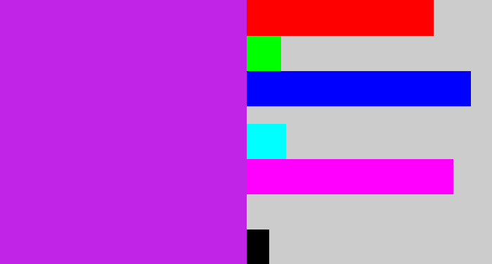 Hex color #c124e7 - purple/pink