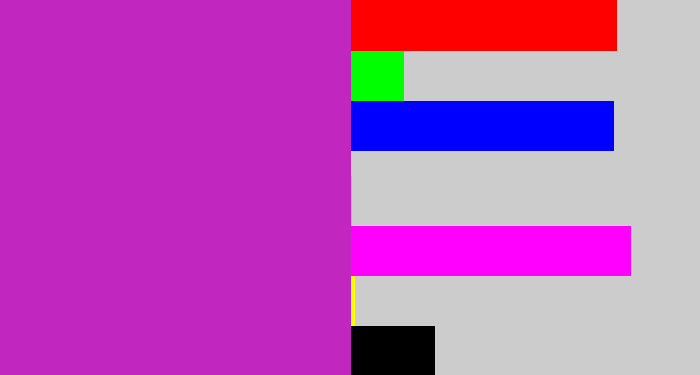 Hex color #c126bf - purpley pink