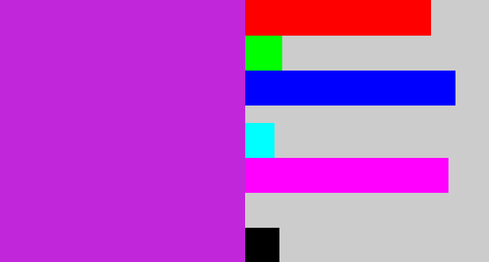 Hex color #c126db - purple/pink