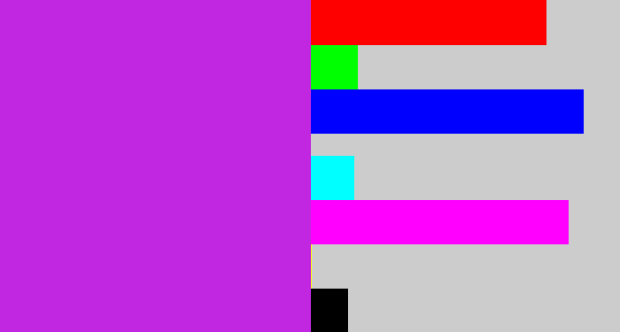 Hex color #c126e1 - purple/pink