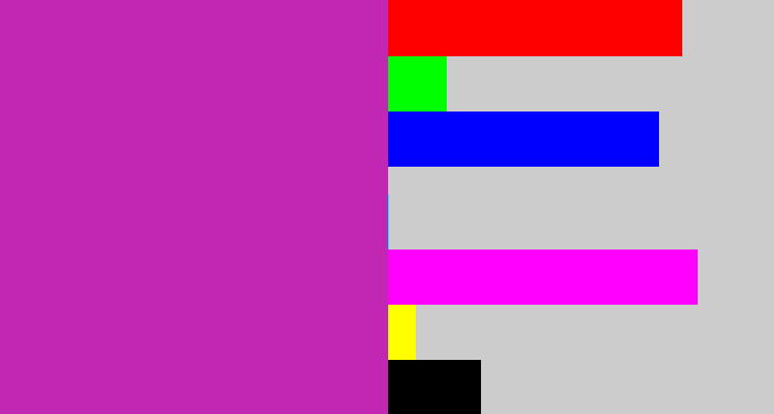 Hex color #c127b3 - purpley pink