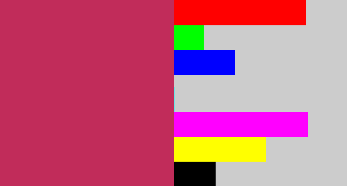 Hex color #c12c5a - dark pink