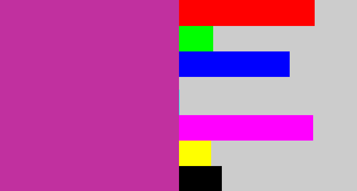 Hex color #c1309f - purpley pink