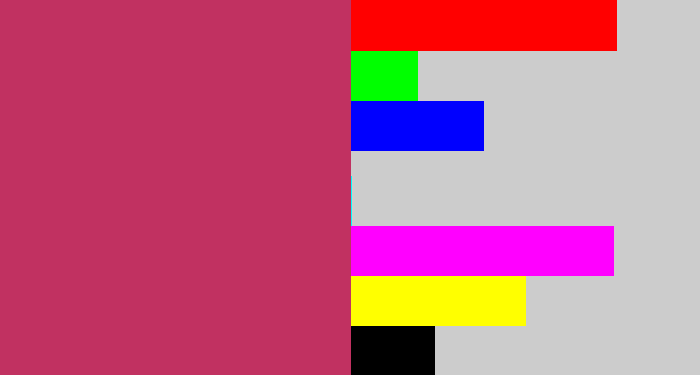 Hex color #c13161 - dark pink