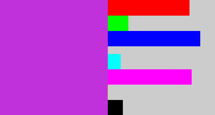 Hex color #c131db - purple/pink