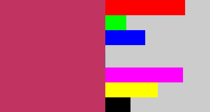Hex color #c13360 - dark pink