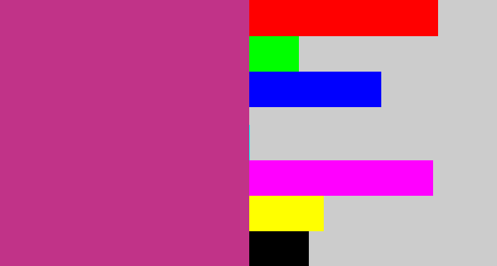 Hex color #c13388 - darkish pink