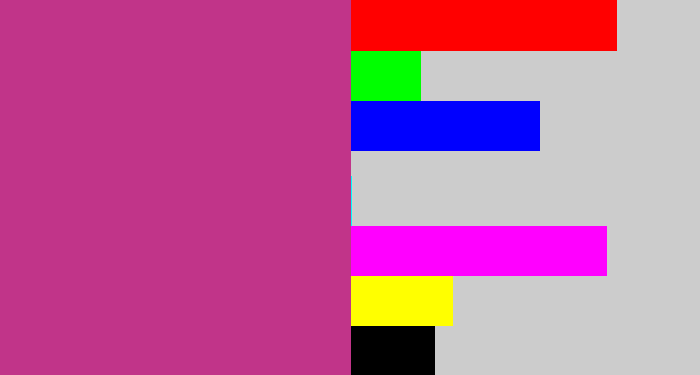 Hex color #c13489 - darkish pink
