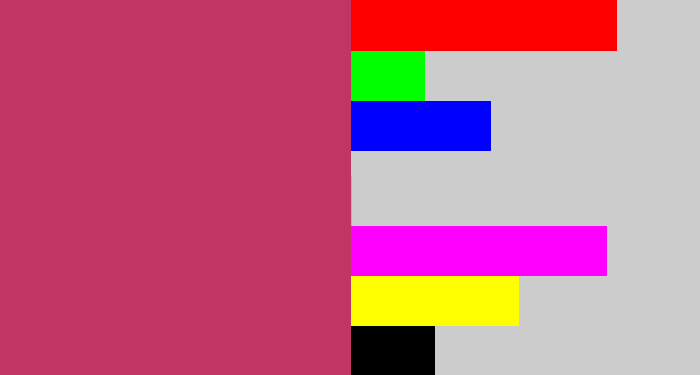 Hex color #c13565 - dark pink
