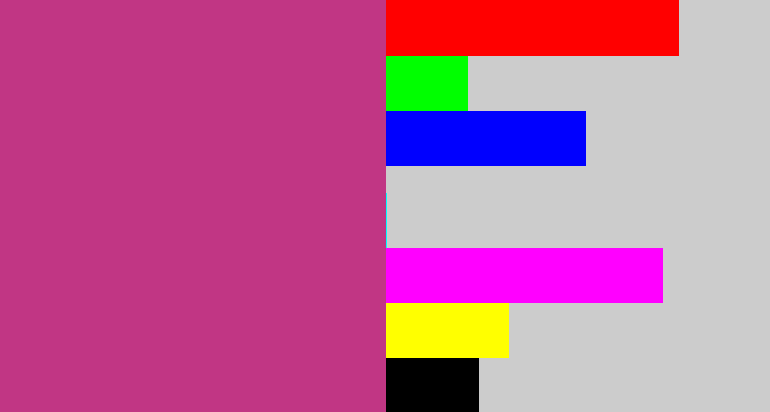 Hex color #c13684 - dark pink