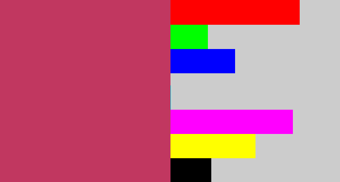 Hex color #c13760 - dark pink