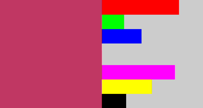 Hex color #c13763 - dark pink