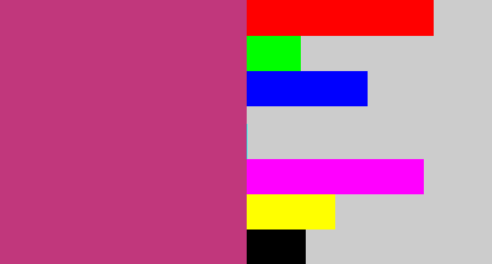 Hex color #c1377c - dark pink