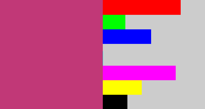 Hex color #c13877 - dark pink