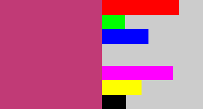 Hex color #c13a76 - dark pink