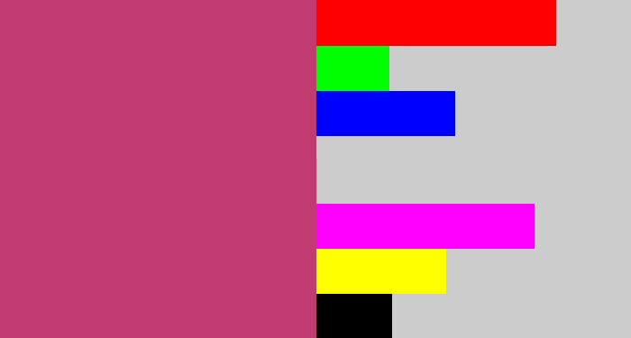 Hex color #c13b71 - dark pink