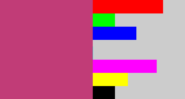 Hex color #c13c77 - dark pink